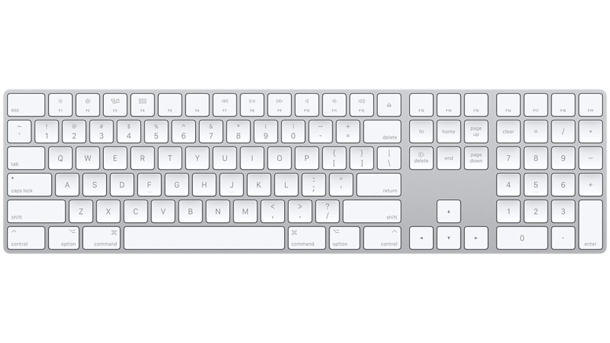 מקלדת אלחוטית Apple Magic Keyboard with Numeric Keypad Hebrew Silver